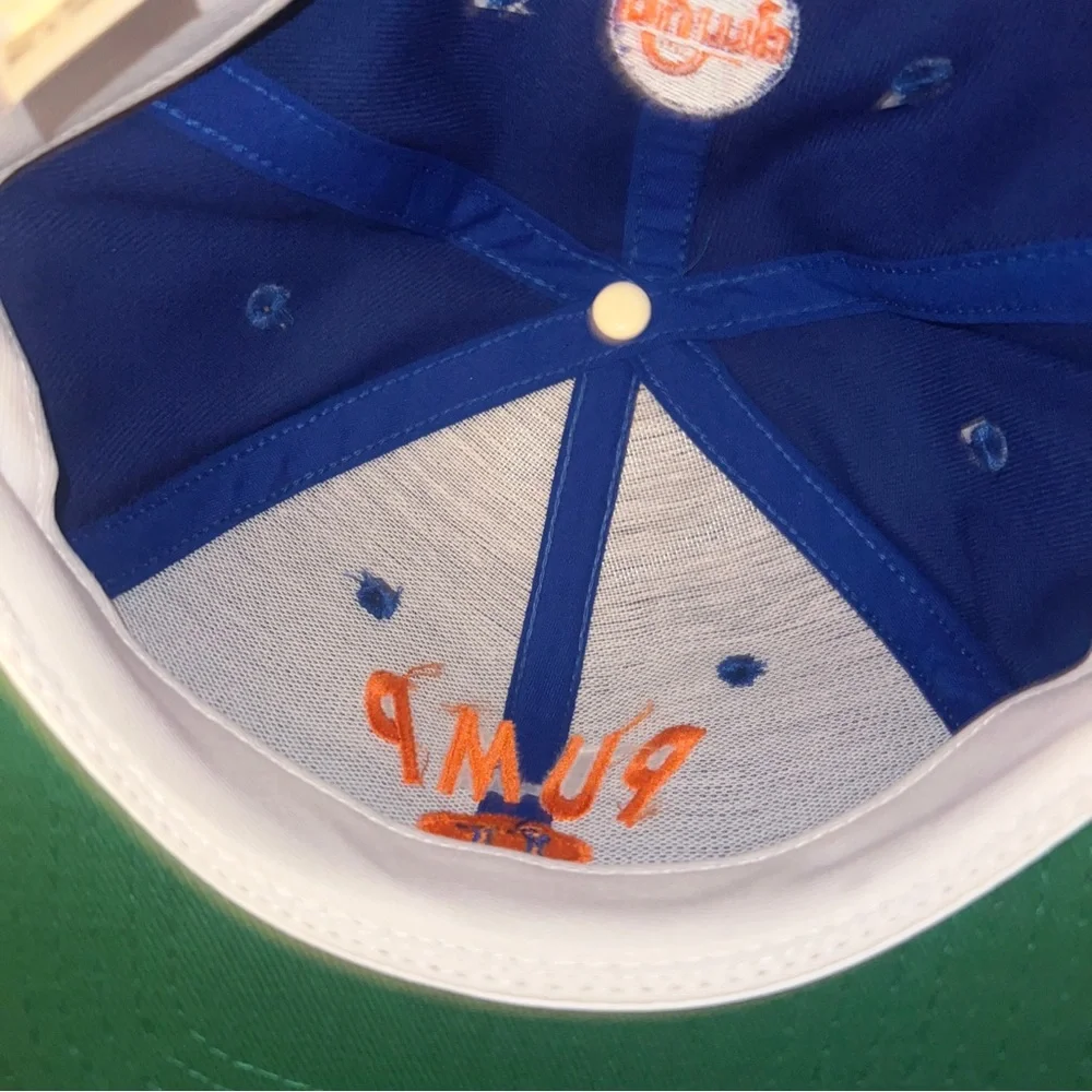 DS New Vintage Reebok PUMP IT UP Wool snapback Hat From The 90’s Blue Orange - Picture 3 of 5